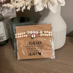 Beaded Teacher Bracelet Set